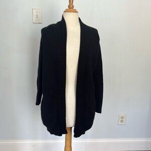Evolution By Cyrus Black Long‎ Sleeve Open Pockets Cardigan Sweater S